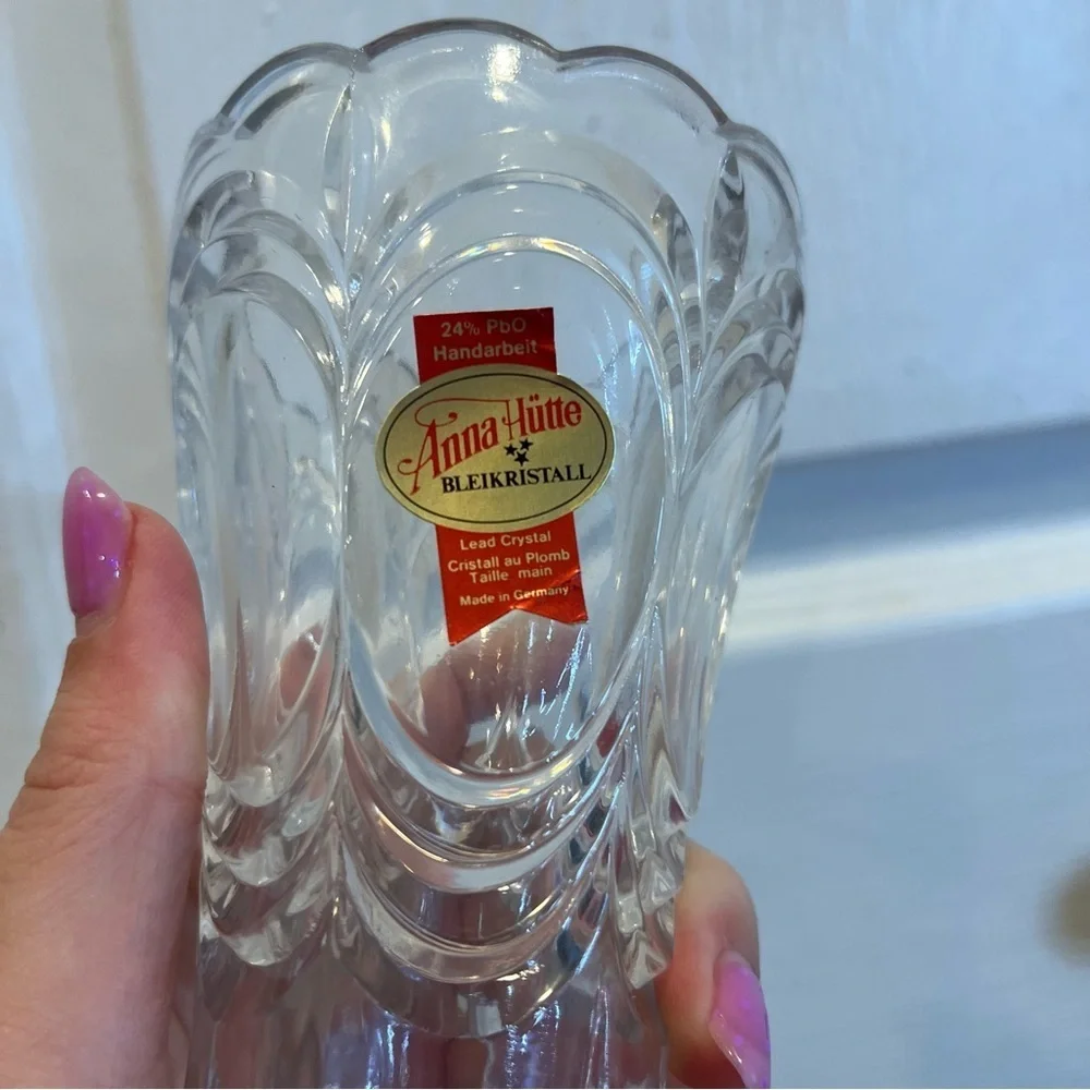 Vintage Chianti Anna Hutte Crystal Lead Vase - Made In Germany New In Box